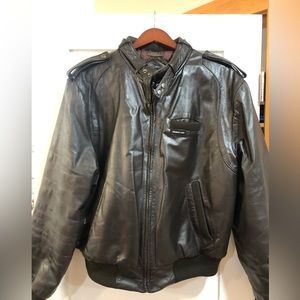 Members Only Vintage 1980’s Brown Leather Jacket size 46